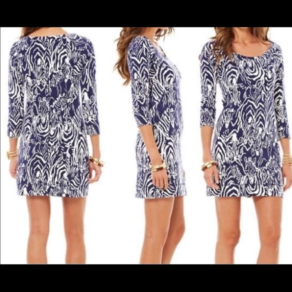 Lilly Pulitzer Navy Entourage Preston Dress SZ XS